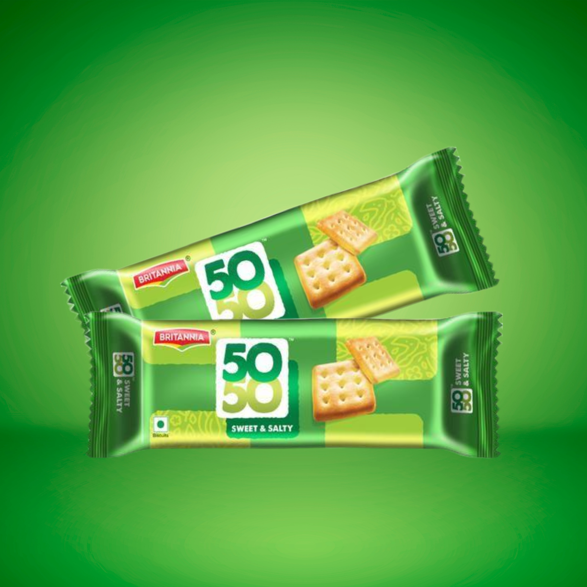 Britannia 50-50 Sweet & Salty Biscuits, 62gm