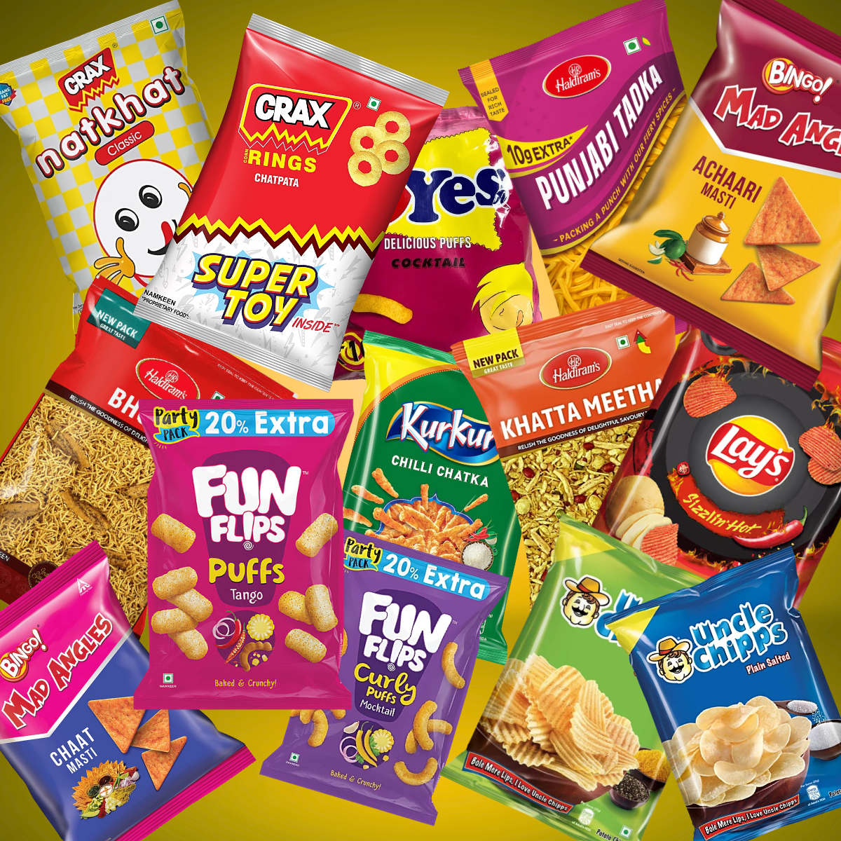 Crisps, Puffs and Snacks
