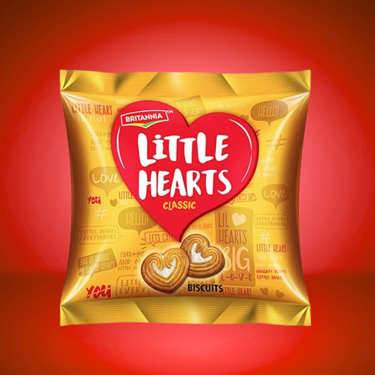 Baked Biscuits Sweet Britannia Little Heart Biscuit- Large